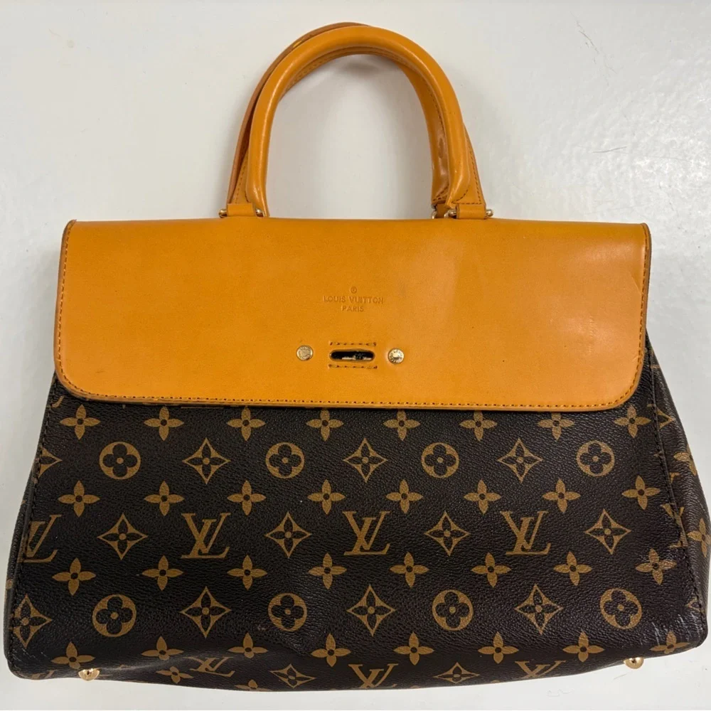 Monogram Brea Small Monogram Canvas Brown Briefcase